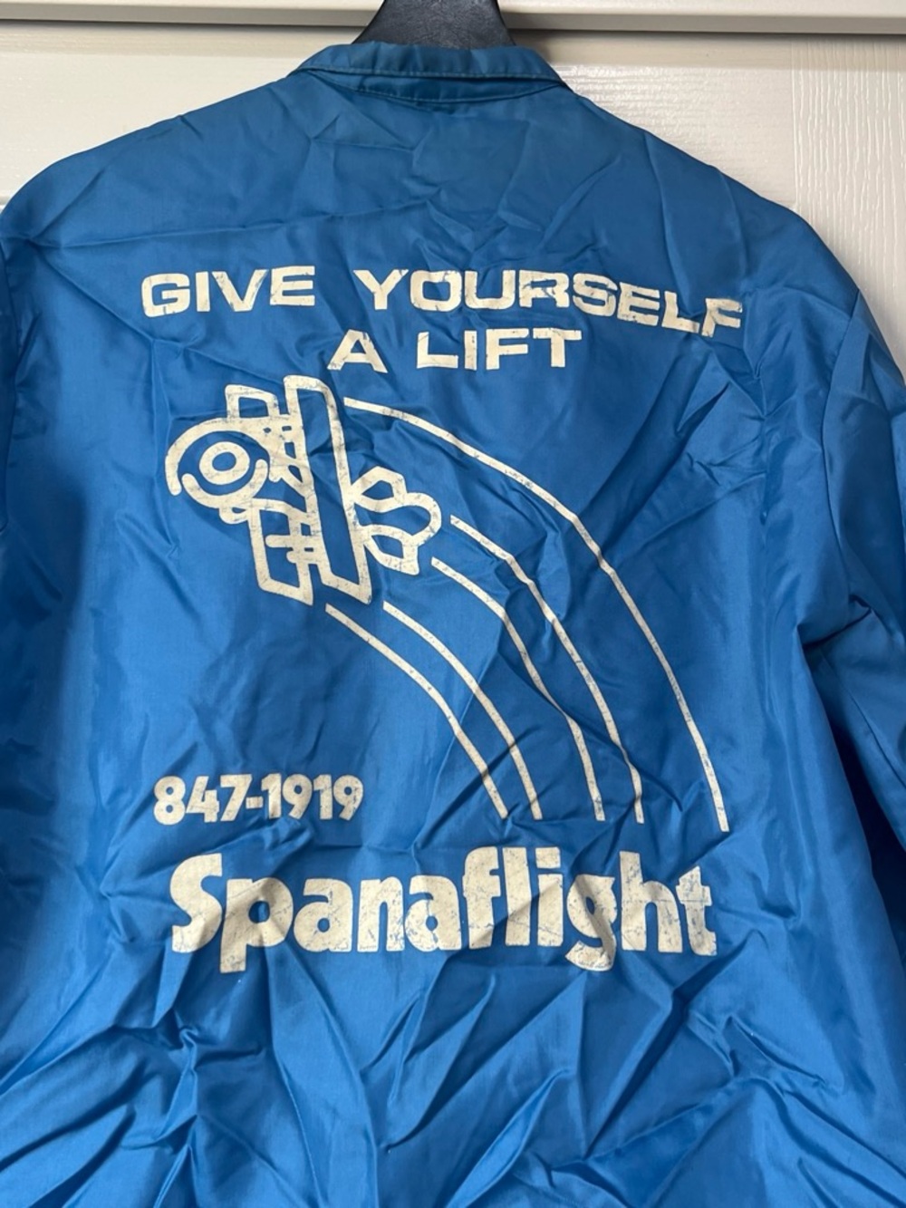 Vintage Cessna Medium Blue Graphic Windbreaker Jacket
